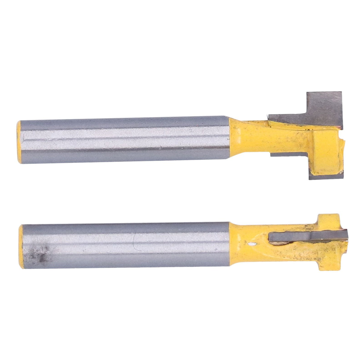2Pcs 1/4 Shank Woodworking Cutter T Shaped High Speed Steel 9.52mm 12.7mm Woodworking Milling Cutter for Wood Cutting
