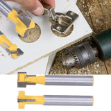2Pcs 1/4 Shank Woodworking Cutter T Shaped High Speed Steel 9.52mm 12.7mm Woodworking Milling Cutter for Wood Cutting - Extra Image