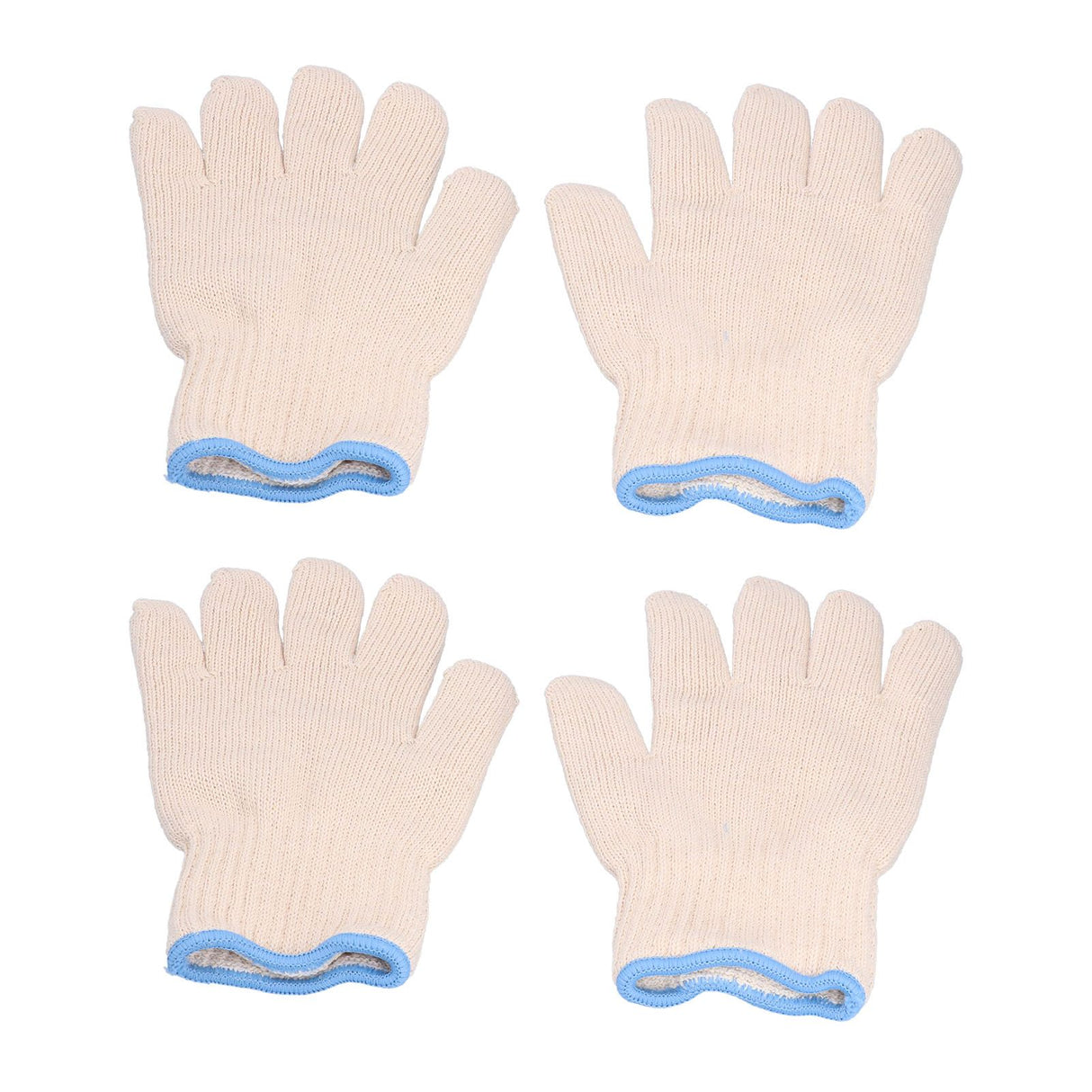 2 Pairs Thermal Insulated Gloves 300℃ Heat Resistant Non Slip Anti Scalding Mitts for BBQ Oven