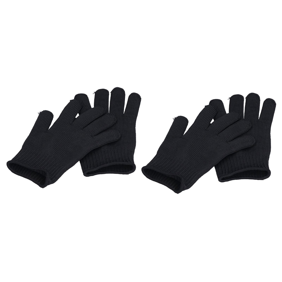 2 Pairs Cut Resistant Gloves Level 5 Protection Scratch Proof Steel Wire Garden Working Gloves for Mechanical