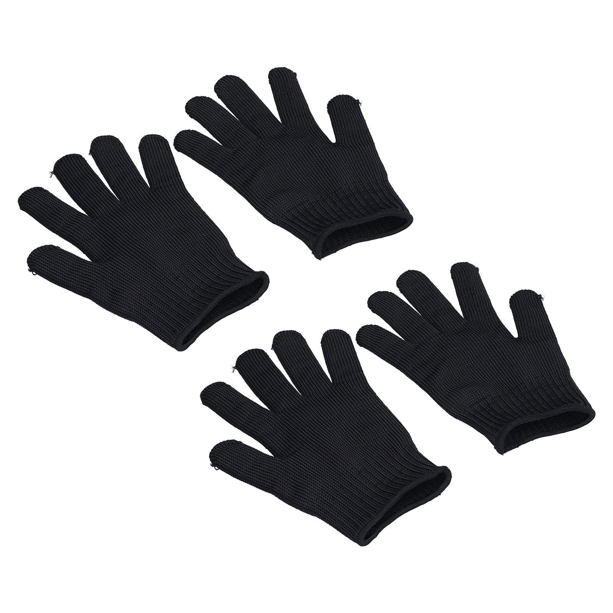 2 Pairs Cut Resistant Gloves Level 5 Protection Scratch Proof Steel Wire Garden Working Gloves for Mechanical
