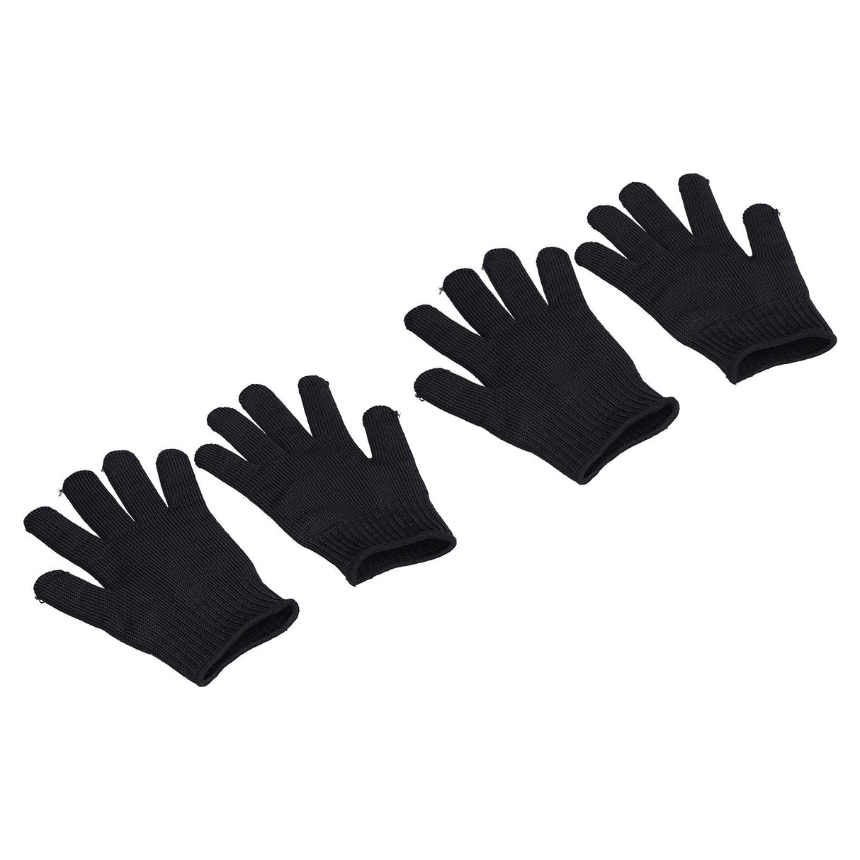 2 Pairs Cut Resistant Gloves Level 5 Protection Scratch Proof Steel Wire Garden Working Gloves for Mechanical