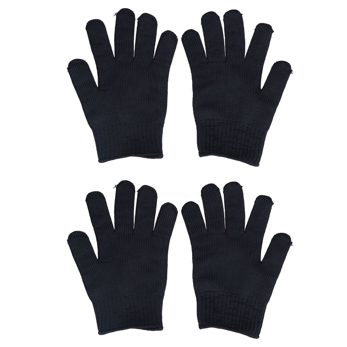 2 Pairs Cut Resistant Gloves Level 5 Protection Scratch Proof Steel Wire Garden Working Gloves for Mechanical