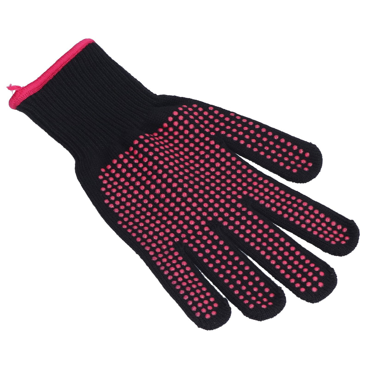 4Pcs Heat Resistant Gloves High Temperature Resistant Anti Scalding Mitts with Silicone BumpsRose Red Silicone Rose Red Edge