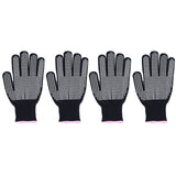 4Pcs Heat Resistant Gloves High Temperature Resistant Anti Scalding Mitts with Silicone BumpsWhite Silicone Pink Edge