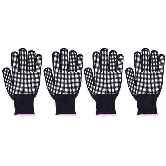 4Pcs Heat Resistant Gloves High Temperature Resistant Anti Scalding Mitts with Silicone BumpsWhite Silicone Pink Edge