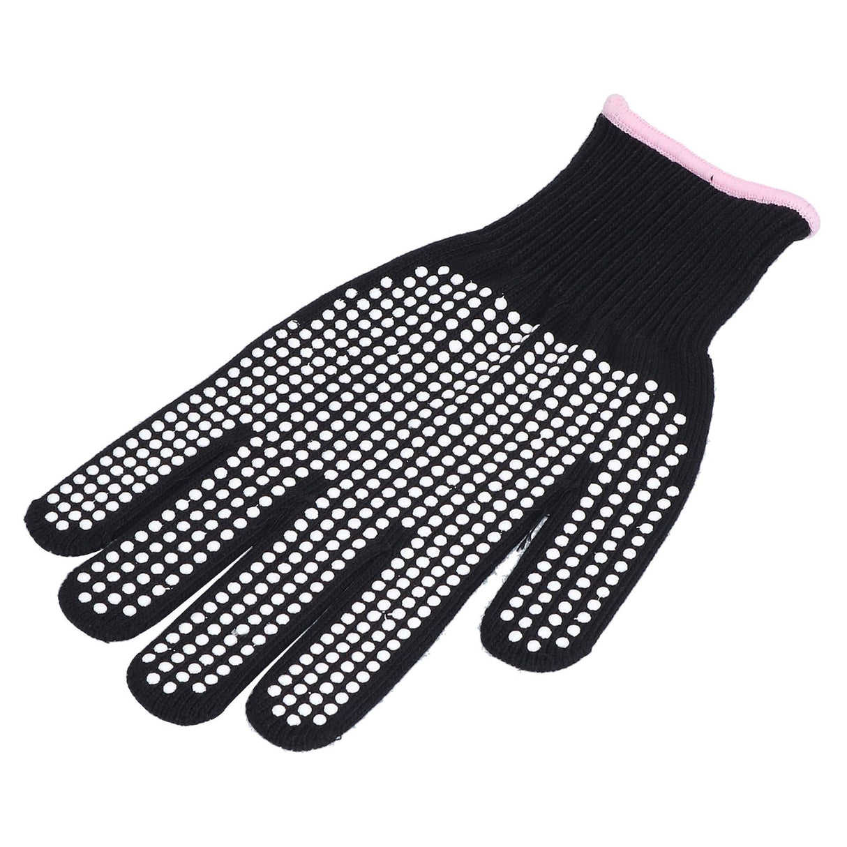 4Pcs Heat Resistant Gloves High Temperature Resistant Anti Scalding Mitts with Silicone BumpsWhite Silicone Pink Edge