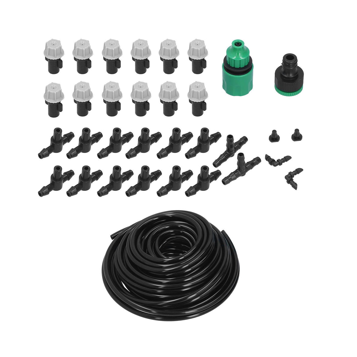 Irrigation Kit 10m Hose Watering Sprinkler Punch Free Automatic Atomizing Nozzle Garden Irrigation Set