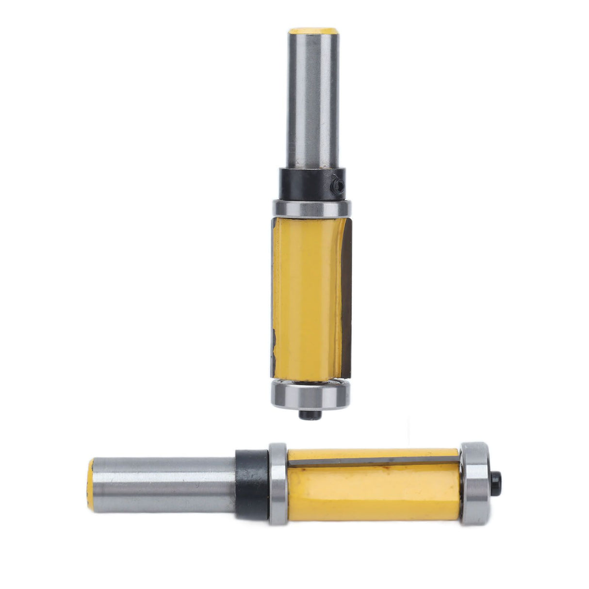 1/2 Shank Flush Trim Router Bit Efficient Professional Profiling Slotting Dual Bearing Milling Cutter for Woodworking