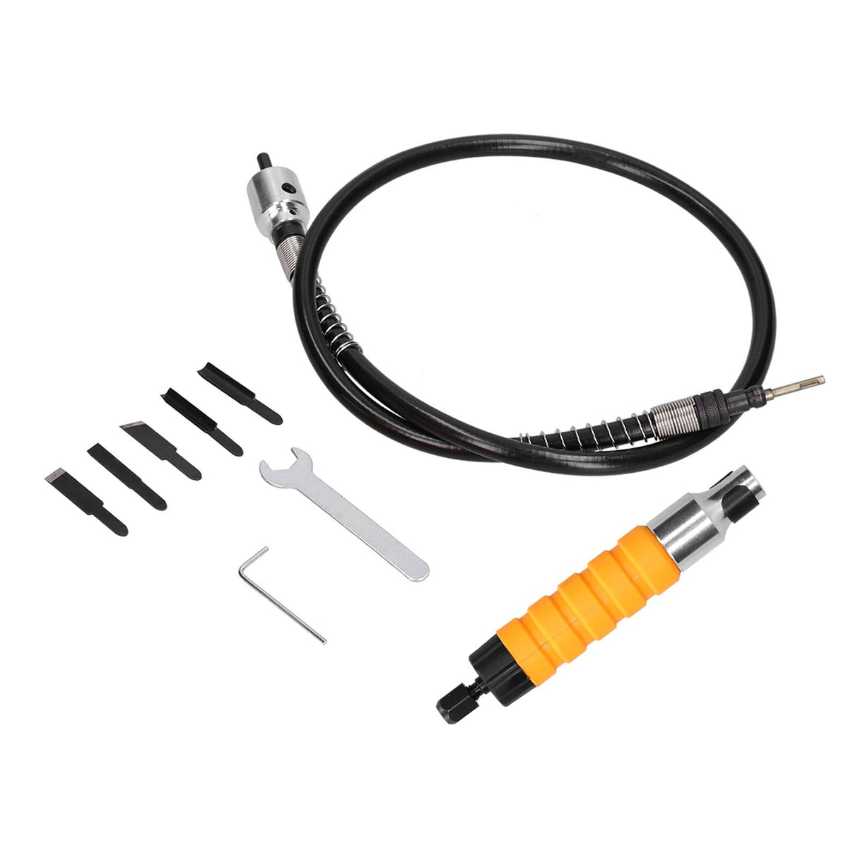 Electric Wood Chisel Carving Tool Electric Woodworking Chisel with Flexible Shaft Carving Knife Set