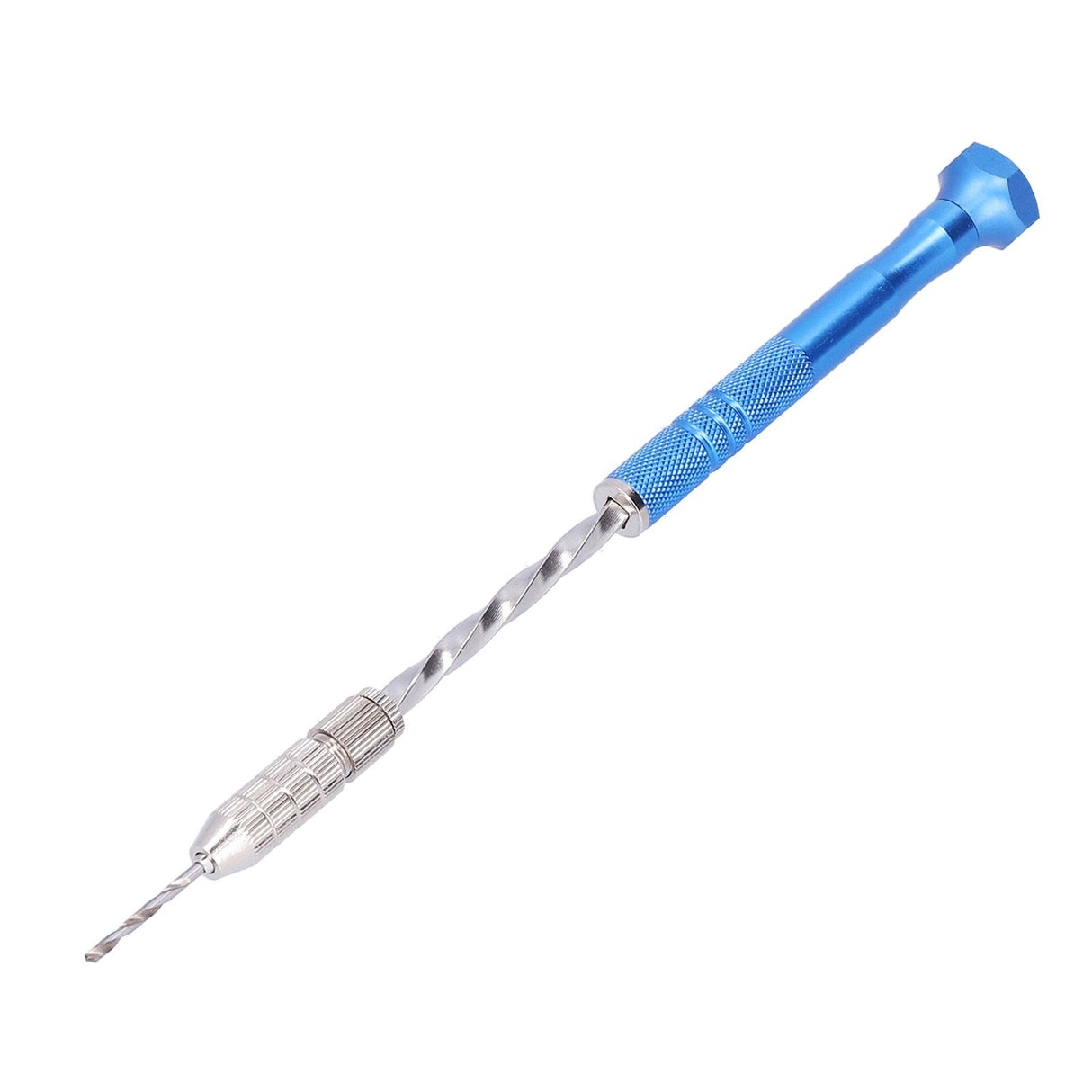 Hand Drill Jewelry Carving Drill Blue Stainless Steel Punching Drilling Tool for Woodworking