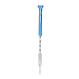 Hand Drill Jewelry Carving Drill Blue Stainless Steel Punching Drilling Tool for Woodworking - Top-Down View