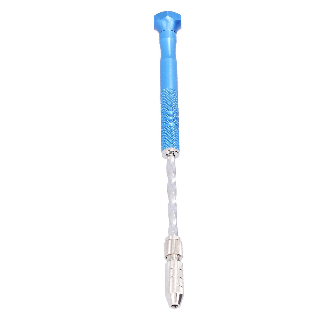 Hand Drill Jewelry Carving Drill Blue Stainless Steel Punching Drilling Tool for Woodworking