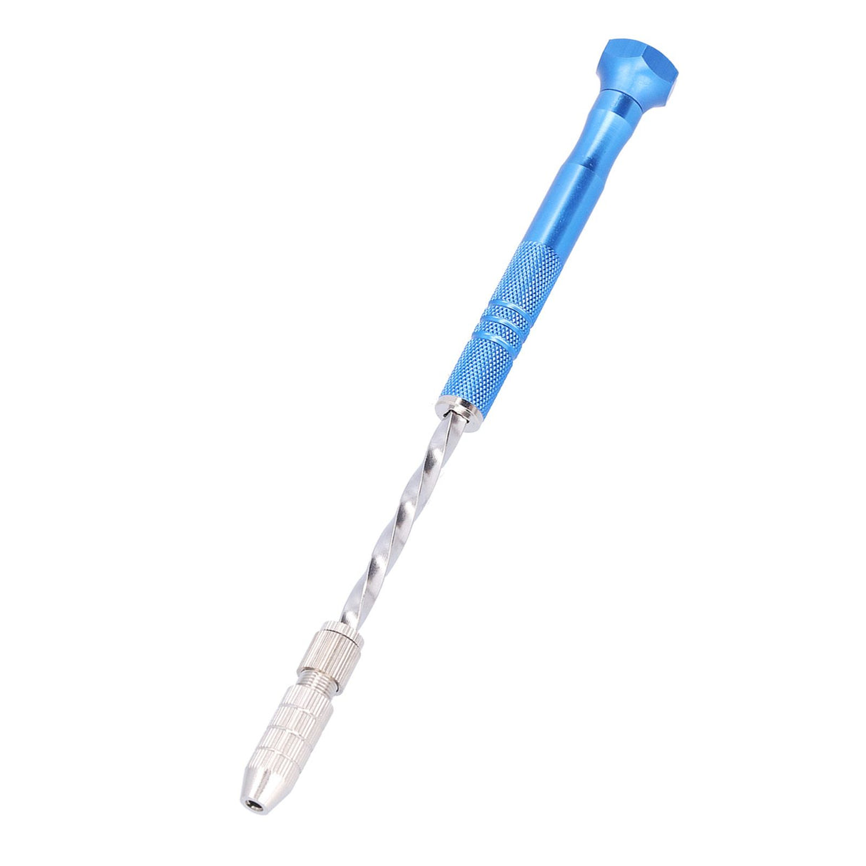 Hand Drill Jewelry Carving Drill Blue Stainless Steel Punching Drilling Tool for Woodworking