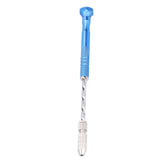Hand Drill Jewelry Carving Drill Blue Stainless Steel Punching Drilling Tool for Woodworking