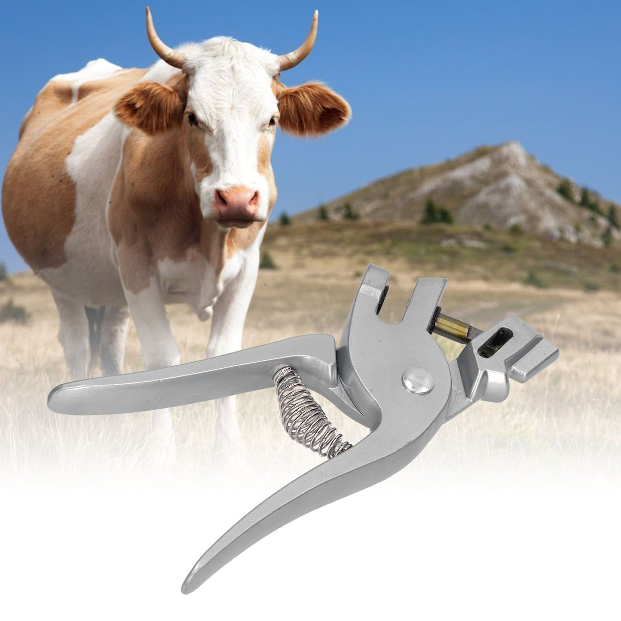 Ear Tag Applicator Stainless Steel Veterinary Ear Tag Plier for Livestock Pig Cattle Sheep Rabbit