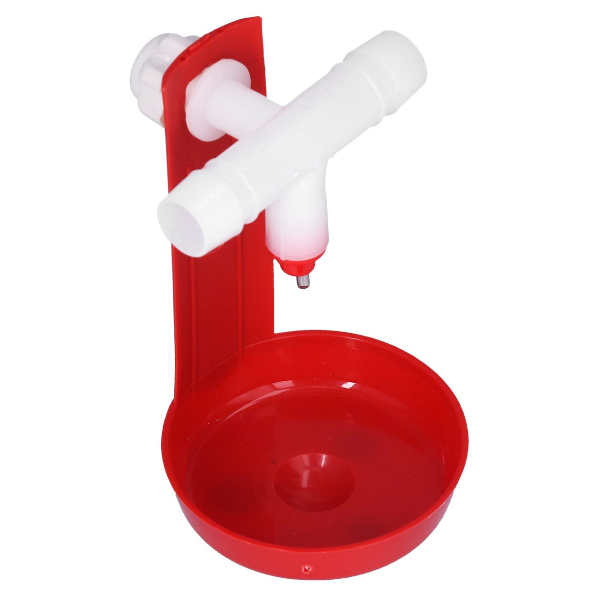 10 Set Chicken Drinking Cup Automatic Poultry Drinking Waterer Drinker with White Tee Fitting Durable for Chicken