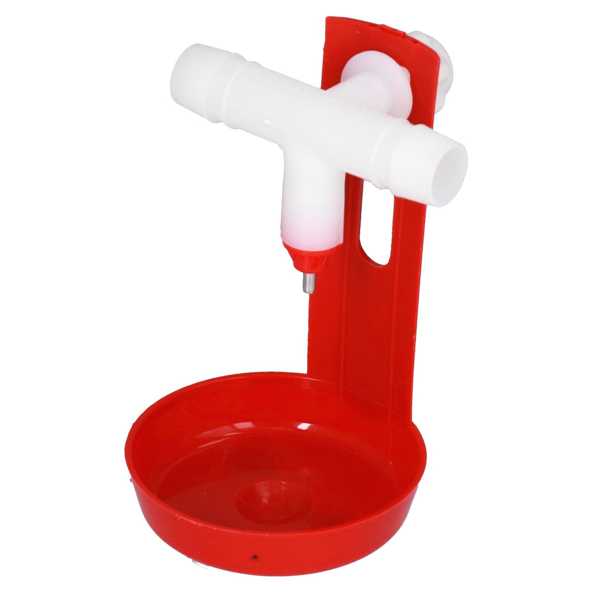 10 Set Chicken Drinking Cup Automatic Poultry Drinking Waterer Drinker with White Tee Fitting Durable for Chicken