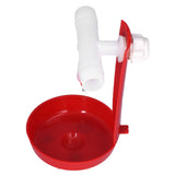 10 Set Chicken Drinking Cup Automatic Poultry Drinking Waterer Drinker with White Tee Fitting Durable for Chicken