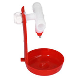 10 Set Chicken Drinking Cup Automatic Poultry Drinking Waterer Drinker with White Tee Fitting Durable for Chicken - Extra Image