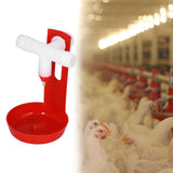 10 Set Chicken Drinking Cup Automatic Poultry Drinking Waterer Drinker with White Tee Fitting Durable for Chicken - Extra Image