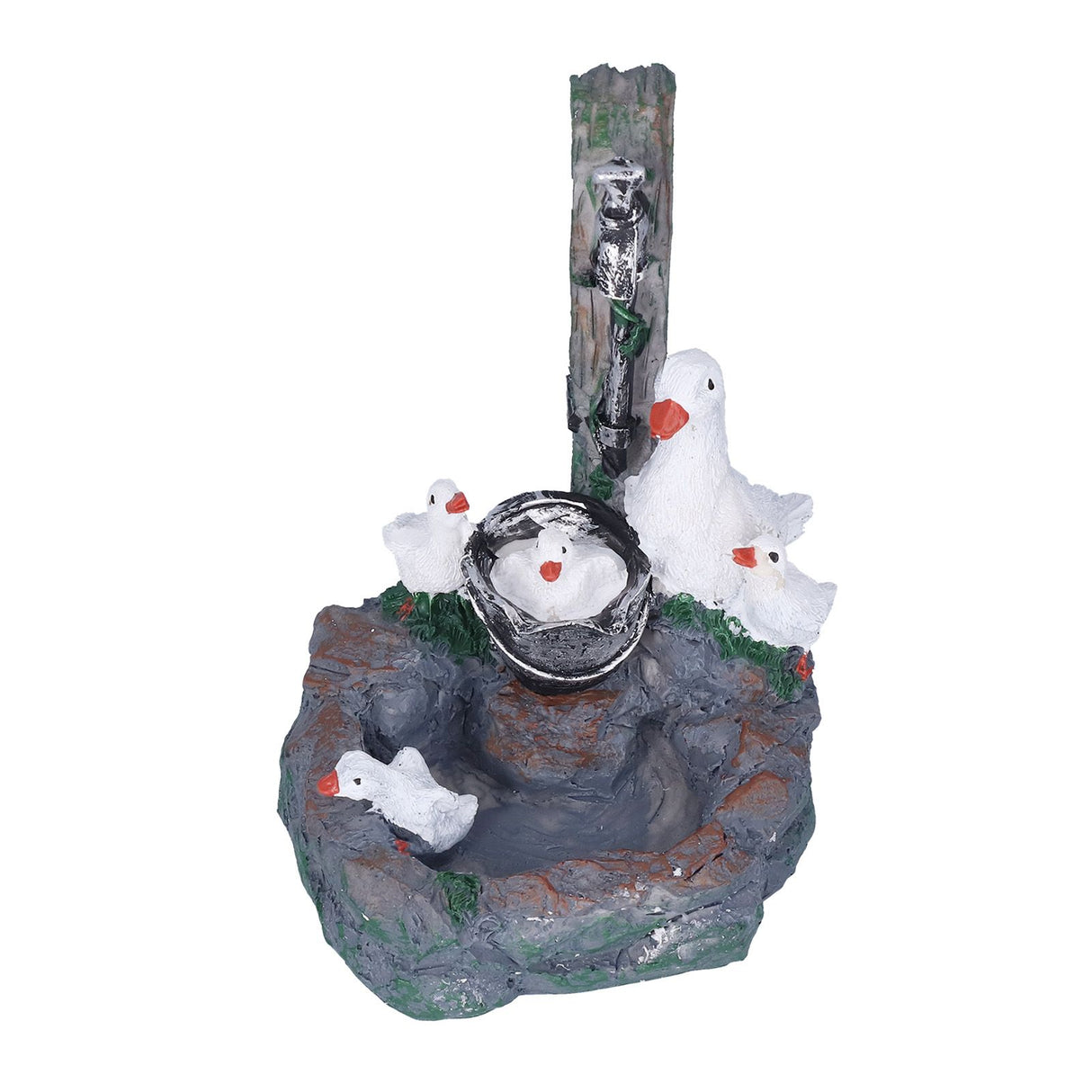 Garden Duck Family Statue Originality Resin Sculpture Ornament Decoration for Yard Patio Fountain Garden