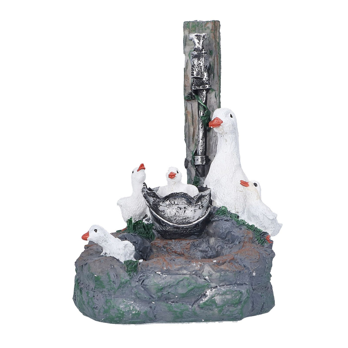Garden Duck Family Statue Originality Resin Sculpture Ornament Decoration for Yard Patio Fountain Garden