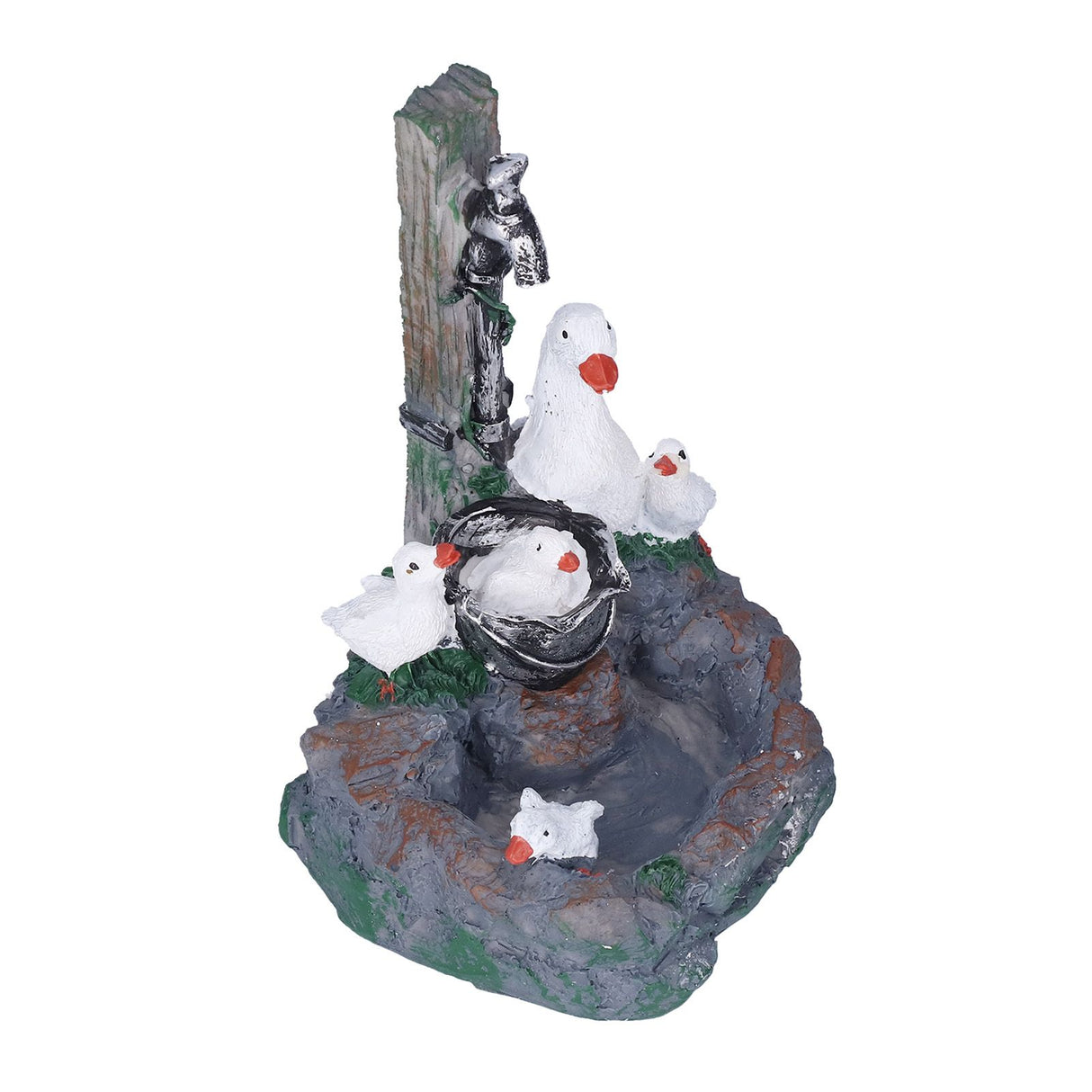 Garden Duck Family Statue Originality Resin Sculpture Ornament Decoration for Yard Patio Fountain Garden
