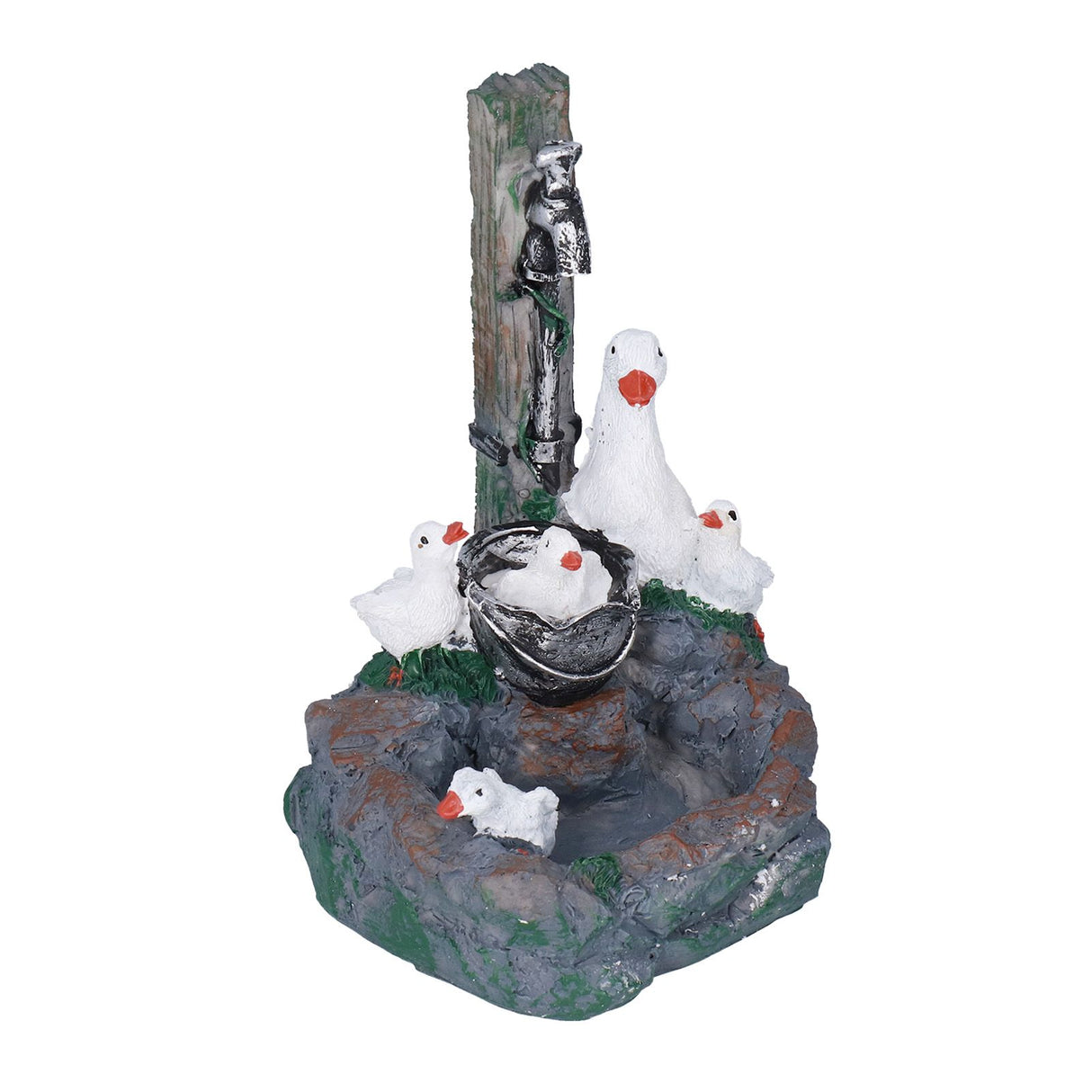 Garden Duck Family Statue Originality Resin Sculpture Ornament Decoration for Yard Patio Fountain Garden