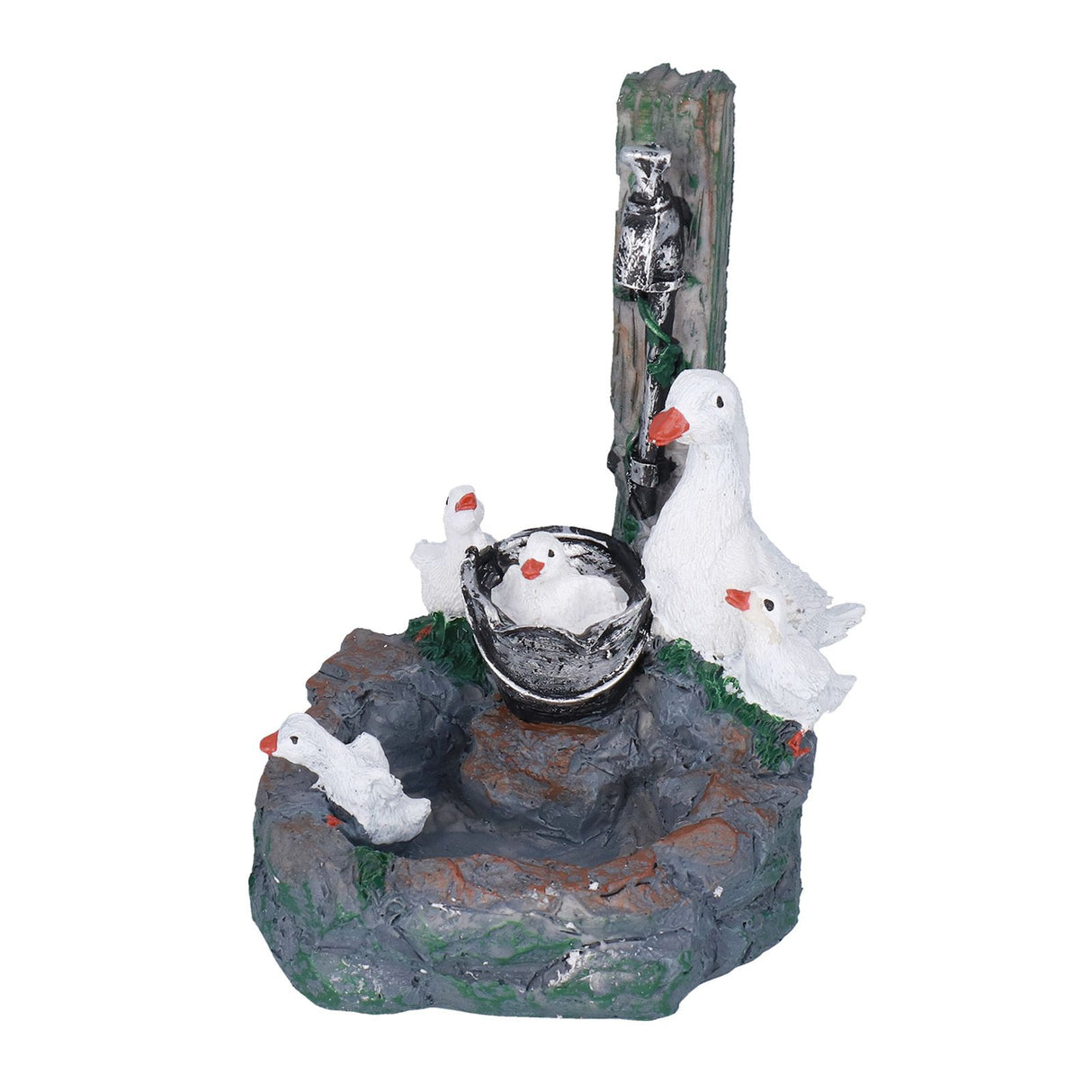 Garden Duck Family Statue Originality Resin Sculpture Ornament Decoration for Yard Patio Fountain Garden