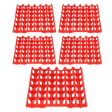 5PCS Plastic Egg Flats 30 Cell Egg Crates Holder Tray for Storage Transportation Home Farm SuppliesRed