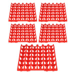 5PCS Plastic Egg Flats 30 Cell Egg Crates Holder Tray for Storage Transportation Home Farm SuppliesRed