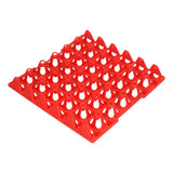 5PCS Plastic Egg Flats 30 Cell Egg Crates Holder Tray for Storage Transportation Home Farm SuppliesRed - Front View