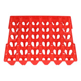 5PCS Plastic Egg Flats 30 Cell Egg Crates Holder Tray for Storage Transportation Home Farm SuppliesRed