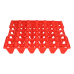 5PCS Plastic Egg Flats 30 Cell Egg Crates Holder Tray for Storage Transportation Home Farm SuppliesRed