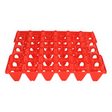 5PCS Plastic Egg Flats 30 Cell Egg Crates Holder Tray for Storage Transportation Home Farm SuppliesRed - 45-Degree Angle