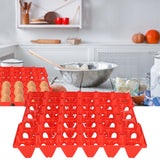 5PCS Plastic Egg Flats 30 Cell Egg Crates Holder Tray for Storage Transportation Home Farm SuppliesRed - Extra Image