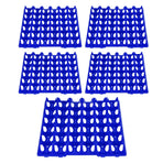 5PCS Plastic Egg Flats 30 Cell Egg Crates Holder Tray for Storage Transportation Home Farm SuppliesBlue