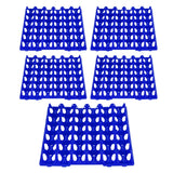 5PCS Plastic Egg Flats 30 Cell Egg Crates Holder Tray for Storage Transportation Home Farm SuppliesBlue