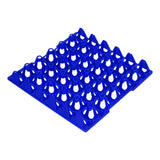 5PCS Plastic Egg Flats 30 Cell Egg Crates Holder Tray for Storage Transportation Home Farm SuppliesBlue - Front View