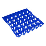5PCS Plastic Egg Flats 30 Cell Egg Crates Holder Tray for Storage Transportation Home Farm SuppliesBlue - Top-Down View