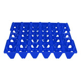 5PCS Plastic Egg Flats 30 Cell Egg Crates Holder Tray for Storage Transportation Home Farm SuppliesBlue - 45-Degree Angle