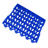 5PCS Plastic Egg Flats 30 Cell Egg Crates Holder Tray for Storage Transportation Home Farm SuppliesBlue - Rear View