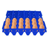5PCS Plastic Egg Flats 30 Cell Egg Crates Holder Tray for Storage Transportation Home Farm SuppliesBlue - Extra Image