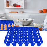 5PCS Plastic Egg Flats 30 Cell Egg Crates Holder Tray for Storage Transportation Home Farm SuppliesBlue - Extra Image