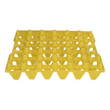 5PCS Plastic Egg Flats 30 Cell Egg Crates Holder Tray for Storage Transportation Home Farm SuppliesYellow