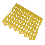 5PCS Plastic Egg Flats 30 Cell Egg Crates Holder Tray for Storage Transportation Home Farm SuppliesYellow - Rear View