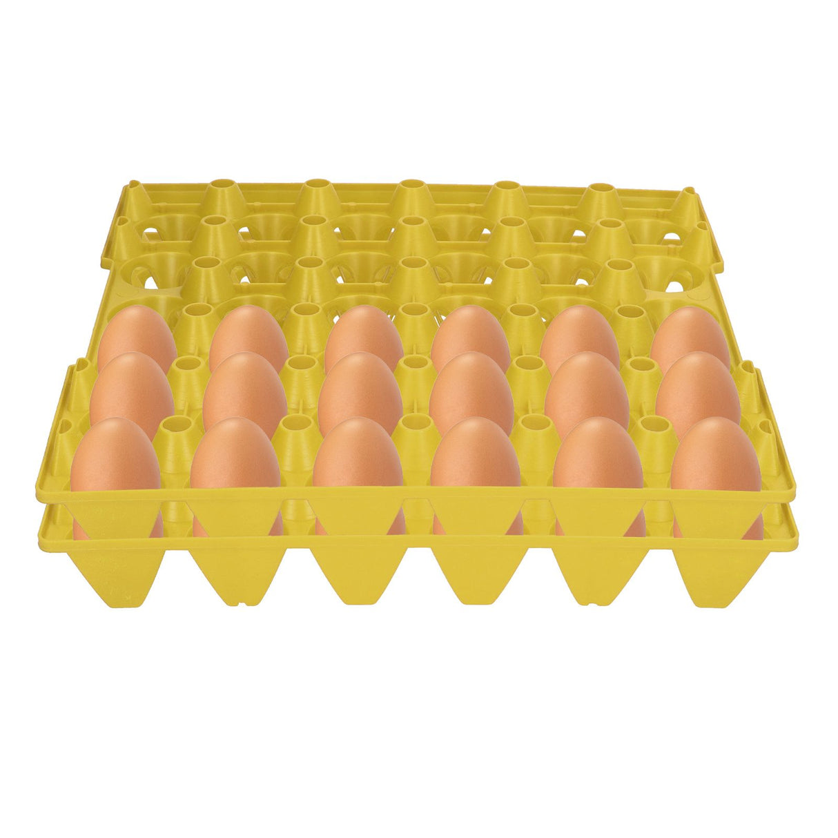 5PCS Plastic Egg Flats 30 Cell Egg Crates Holder Tray for Storage Transportation Home Farm SuppliesYellow