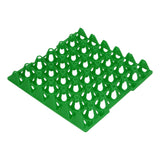 5PCS Plastic Egg Flats 30 Cell Egg Crates Holder Tray for Storage Transportation Home Farm SuppliesGreen - Front View