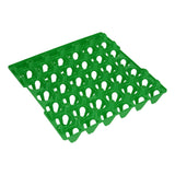 5PCS Plastic Egg Flats 30 Cell Egg Crates Holder Tray for Storage Transportation Home Farm SuppliesGreen - Top-Down View